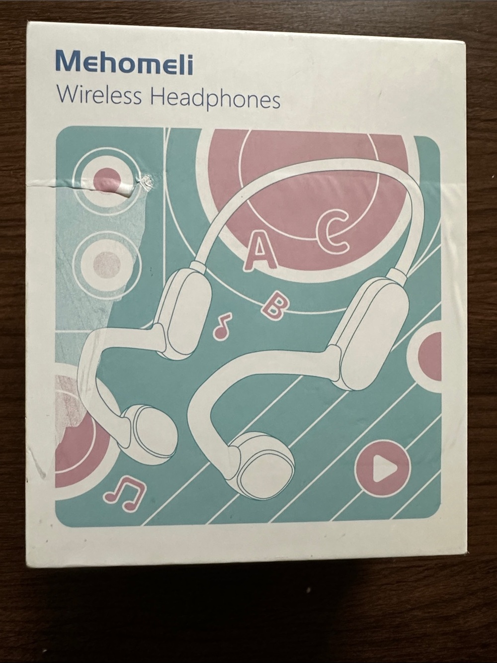Mehomeli Wireless Headphones — Mint Green & Dusty Pink Packaging